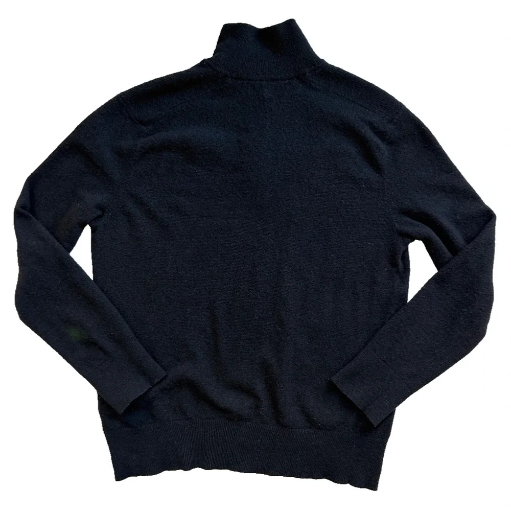 Banana Republic Men's Large Black Knit Pullover Sweater Italian Yarn